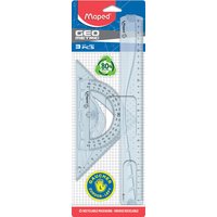 Maped Geometrie-Set für Linkshänder, 3-teilig, transparent – Bild 2