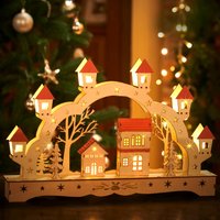 monzana Weihnachts Schwibbogen Winterdorf