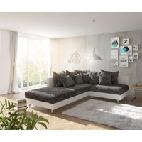 DELIFE Clovis Ecksofa Schwarz Links