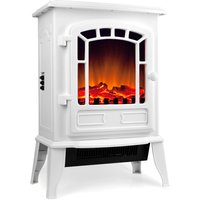 monzana® Elektrischer Kamin Weiß 2000W mit Heizung