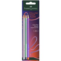 FABER-CASTELL Bleistift GRIP 2001 Flow Edition, 3er Blister