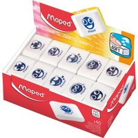 Maped Kunststoff-Radierer Essentials Soft, weiß, Display