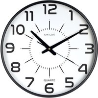 UNiLUX Wanduhr/Quarzuhr, MAXI POP, Durchm.: 400 mm, silber