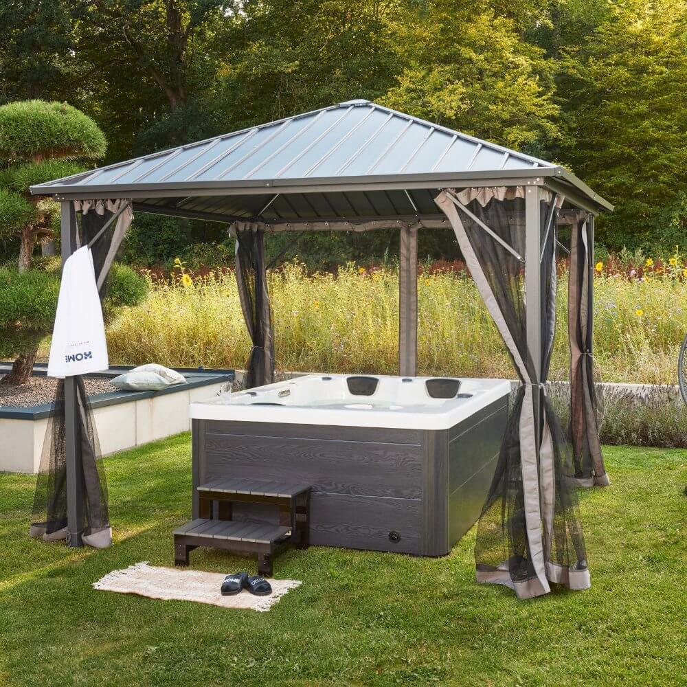 Outdoor Whirlpool WHITE MARBLE PURE - 210 x 160 cm für 3 Personen – Bild 4