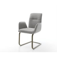 Freischwinger Vinja-Flex Strukturstoff Soft Grau Freischwinger flach Effektfinish Titan