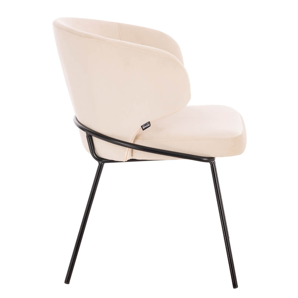 Esszimmerstuhl AMARA Samt - 3er Set Beige – Bild 6