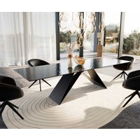 DELIFE Edge Esstisch 300x100 Schwarz