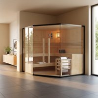 Traditionelle Sauna SHADOW XL BIG - 200 x 200 cm für 6 Personen – Bild 2
