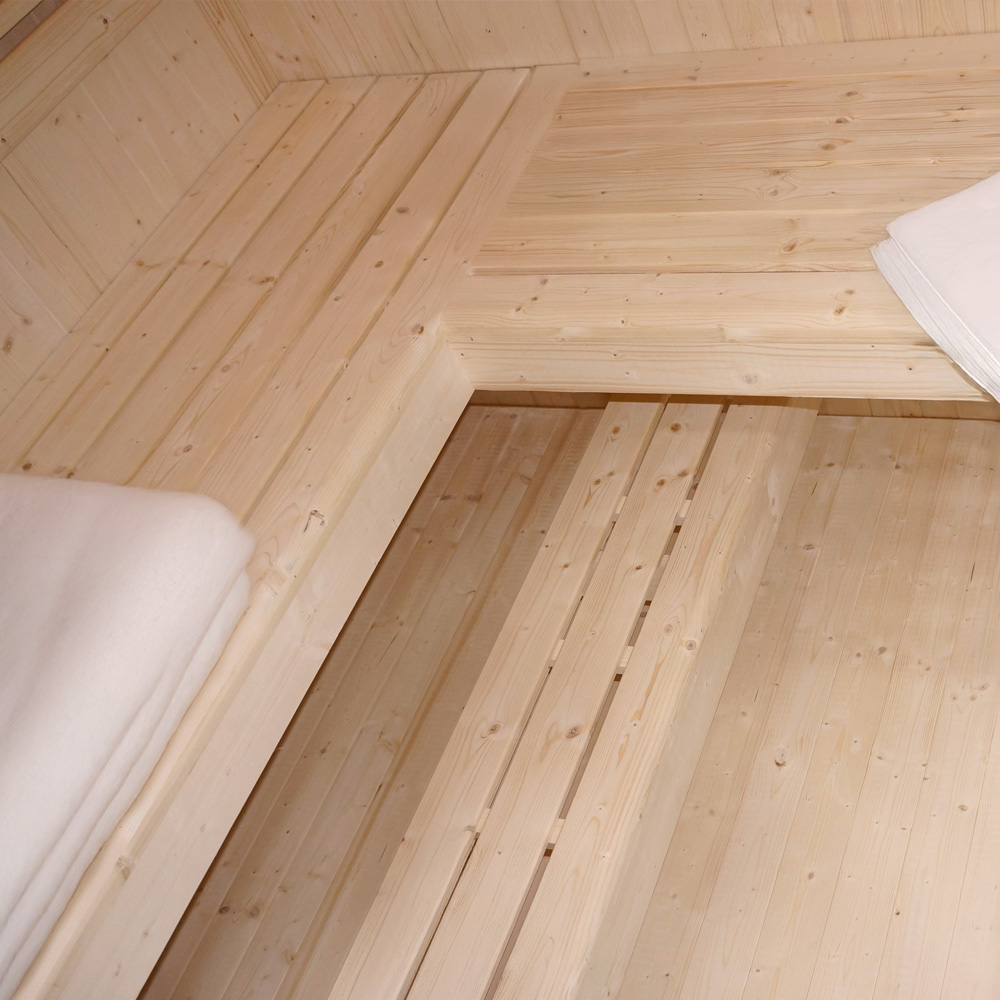 Traditionelle Sauna SHADOW XL BIG - 200 x 200 cm für 6 Personen – Bild 6