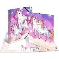 HERMA Eckspannermappe, Einhorn, Karton, DIN A4