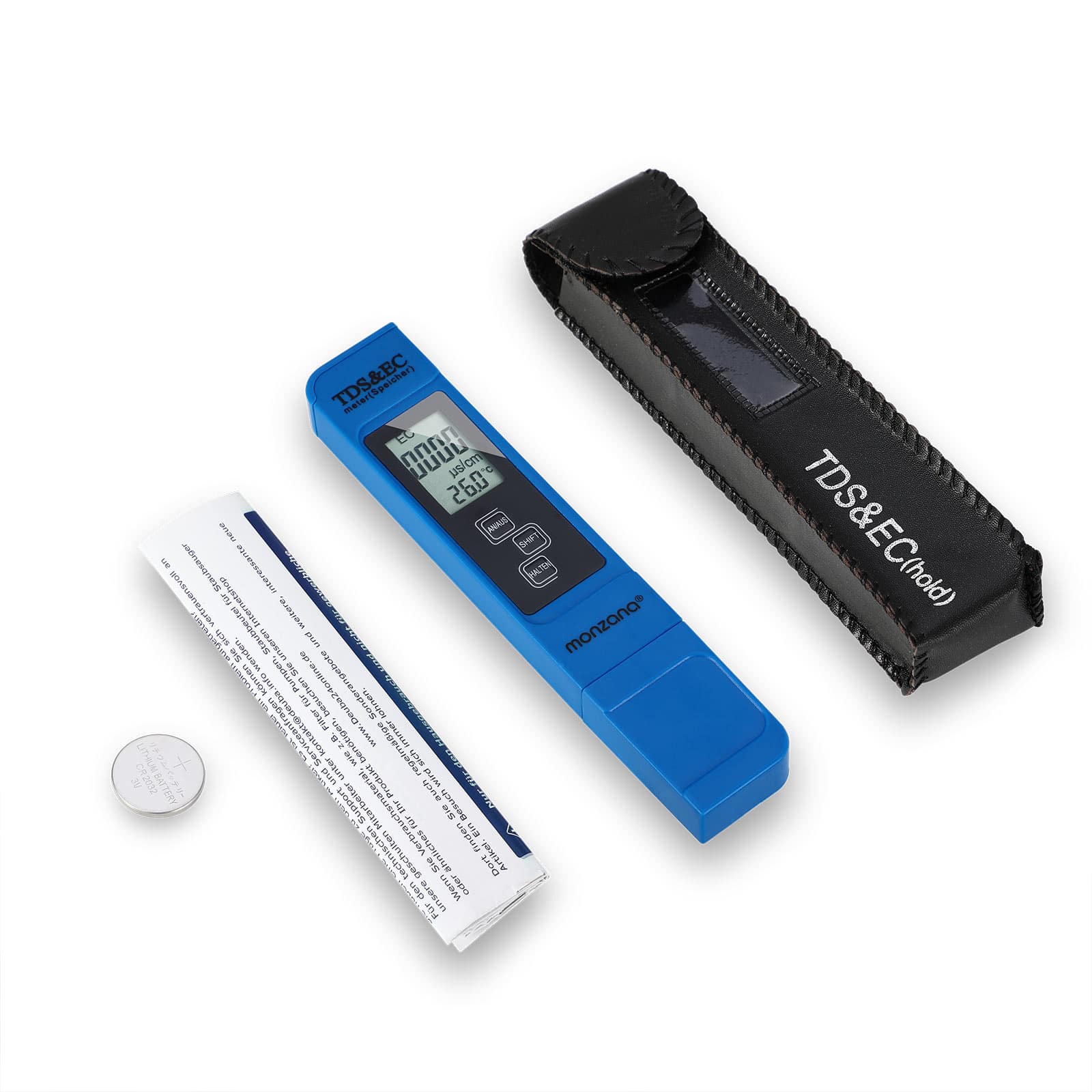 monzana Digitaler Wassertester LCD Anzeige 3in1 TDS - EC- und Temperaturmessgerät – Bild 2