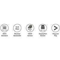 DIGITUS DisplayPort Adapterkabel, DP auf DVI-D (24 1), 3 m
