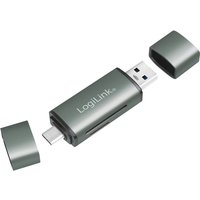 LogiLink USB 3.2 Gen1 Card Reader, SD/Micro SD, alu