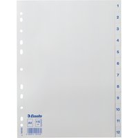 Esselte Kunststoff-Register, Zahlen, A4, 1-12, weiß – Bild 2