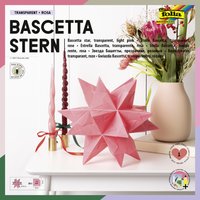 folia Faltblätter Bascetta-Stern, 200 x 200 mm, rosa