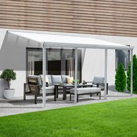 Terrassenüberdachung SOLIS - 618 / 625 x 303 / 300 x 278 / 226 cm Weiß – Bild 2