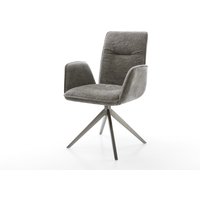 Drehstuhl Vinja-Flex Bouclé Soft Schlamm Kreuzgestell breit Graphit 360 drehbar Wippfunktion