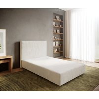 Boxspringgestell Dream-Well 120x200 cm Bouclé Creme-Weiß – Bild 2
