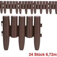 Deuba Beeteinfassung 3er-Set Braun 6,72m