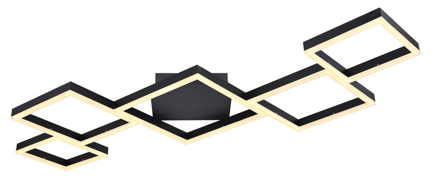 KURIO Deckenlampe weiß, schwarz 67236-58B, B/H/T: 120 x 6 x 60 cm, Metall, Kunststoff – Bild 4