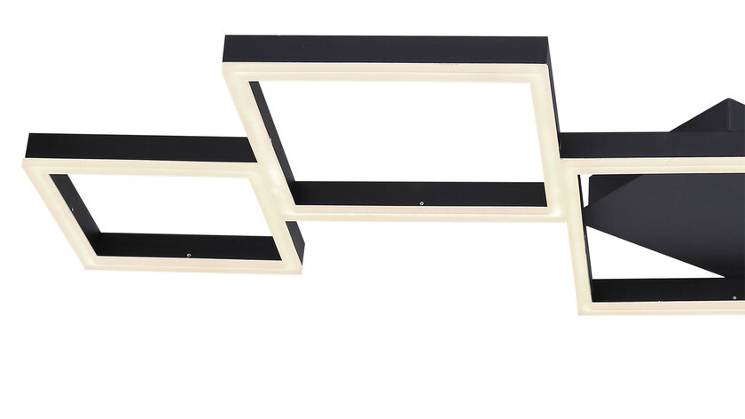 KURIO Deckenlampe weiß, schwarz 67236-58B, B/H/T: 120 x 6 x 60 cm, Metall, Kunststoff – Bild 6