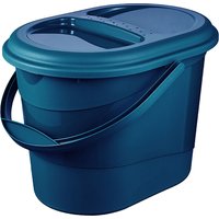 keeeper Bio-Abfalleimer, elsa, mit Deckel, oval, eco-blue