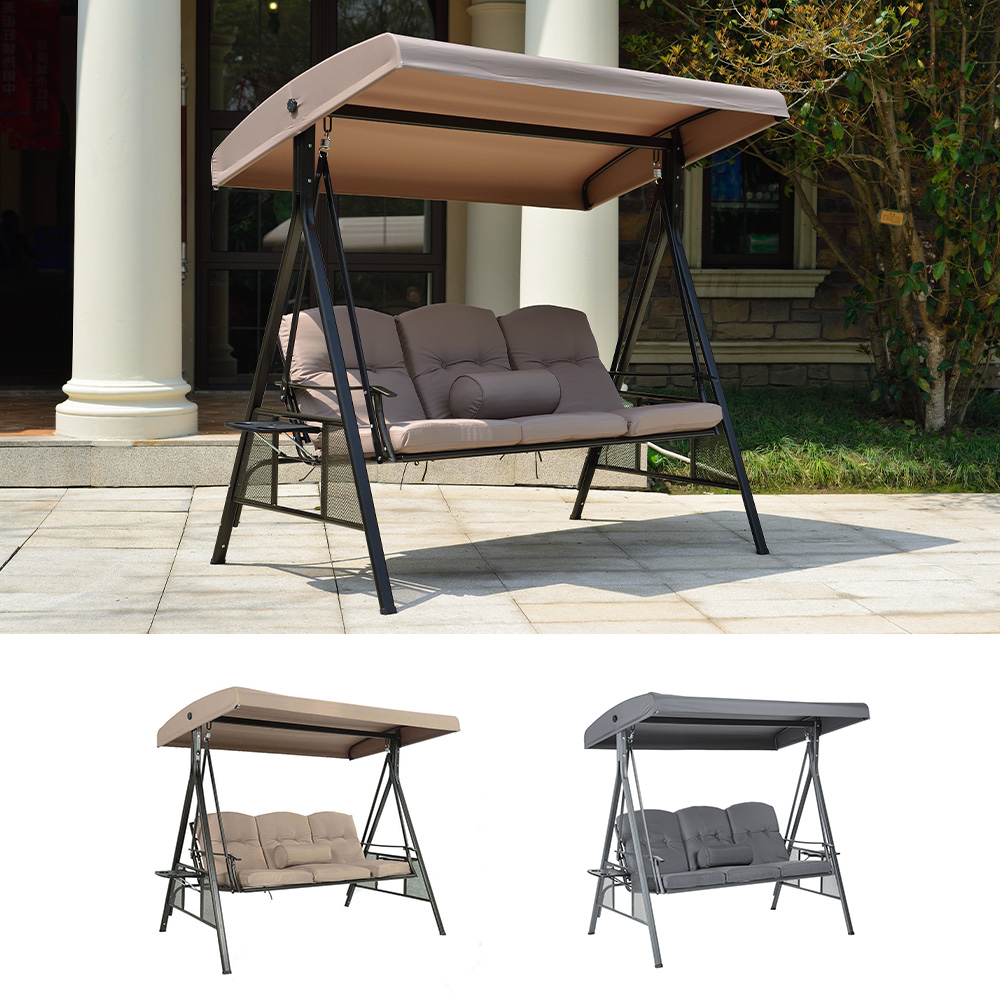 Abdeckung für Hollywoodschaukel CAPE DESCANSO - 198 x 125 x 179 cm Schwarz – Bild 4