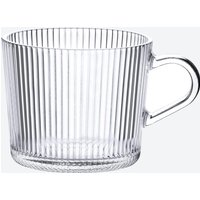 Glastasse mit Rillen, ca. 420 ml