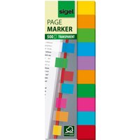 sigel Haftmarker Film Multicolor, 44 x 12,5 mm, 500 Blatt – Bild 2