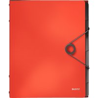 LEITZ Ordnungsmappe Solid, DIN A4, PP, 6 Fächer, hellrot – Bild 2