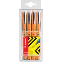 STABILO Tintenroller worker fine, 4er Etui