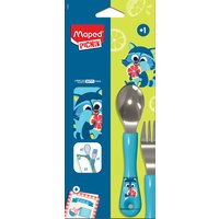 Maped PICNIK Besteck-Set WASCHBÄR, 3-teilig, blau