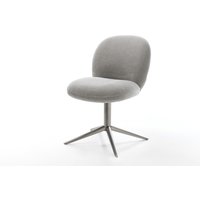 Drehstuhl Nube-Flex Strukturstoff Soft Grau Fußkreuz Graphit 360 drehbar Wippfunktion Taschenfederkern