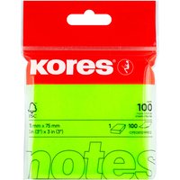 Kores Haftnotizen, NEON NOTES, 75 x 75 mm, blanko, grün