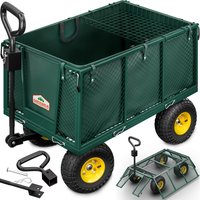 Gardebruk Transportwagen 550 kg Grün 110x75x52cm mit 4 Luftreifen & Plane