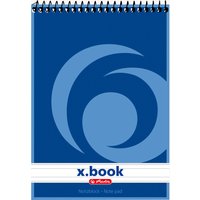 herlitz Spiralnotizblock x.book, DIN A7, 50 Blatt, liniert