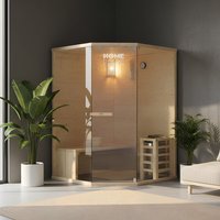 Traditionelle Sauna ARUNA - 130 x 190 cm für 2-3 Personen – Bild 2