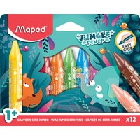 Maped Wachsmalstift JUNGLE fever JUMBO, 12er Kartonetui