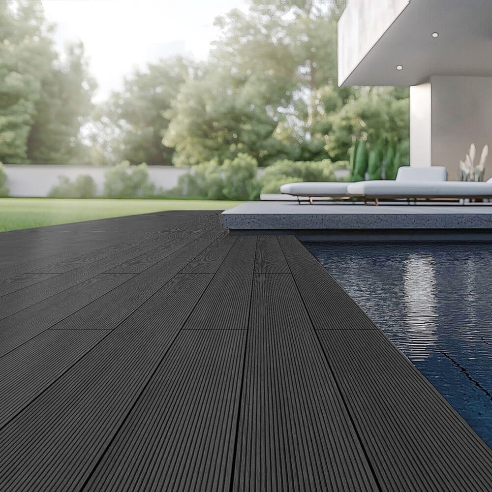 WPC Terrassendielen Komplettset (inkl. Unterkonstruktion) SAMANA - Anthrazit 30m – Bild 4