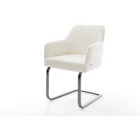 Freischwinger Greg-Flex Bouclé Soft Beige Freischwinger flach Graphit Taschenfederkern