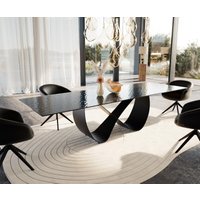 DELIFE Edge Esstisch 300x100 Schwarz