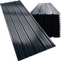 Gardebruk Trapezblech 12er-Set Grau 129x46cm gelocht 7m – Bild 2