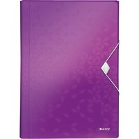 LEITZ Fächermappe WOW, A4, PP, 6 Fächer, violett