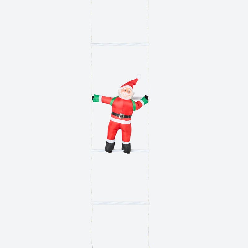 LED-Leiter mit Weihnachtsmann, ca. 200x26x4 cm – Bild 4