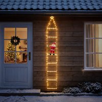 LED-Leiter mit Weihnachtsmann, ca. 200x26x4 cm