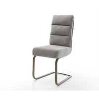Freischwinger Pela-Flex Strukturstoff Soft Grau Freischwinger flach Effektfinish Titan Taschenfederkern