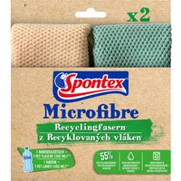 Spontex Mikrofasertuch aus Recyclingfasern, 2er Pack – Bild 2