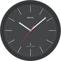 MAUL Wanduhr/Funkuhr MAULjump, Durchmesser: 305 mm, schwarz