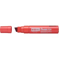 Pentel Permanent-Marker N50XL, Keilspitze breit, rot – Bild 2