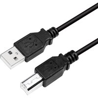 LogiLink USB 2.0 Kabel, USB-A - USB-B Stecker, 2,0 m, schwarz